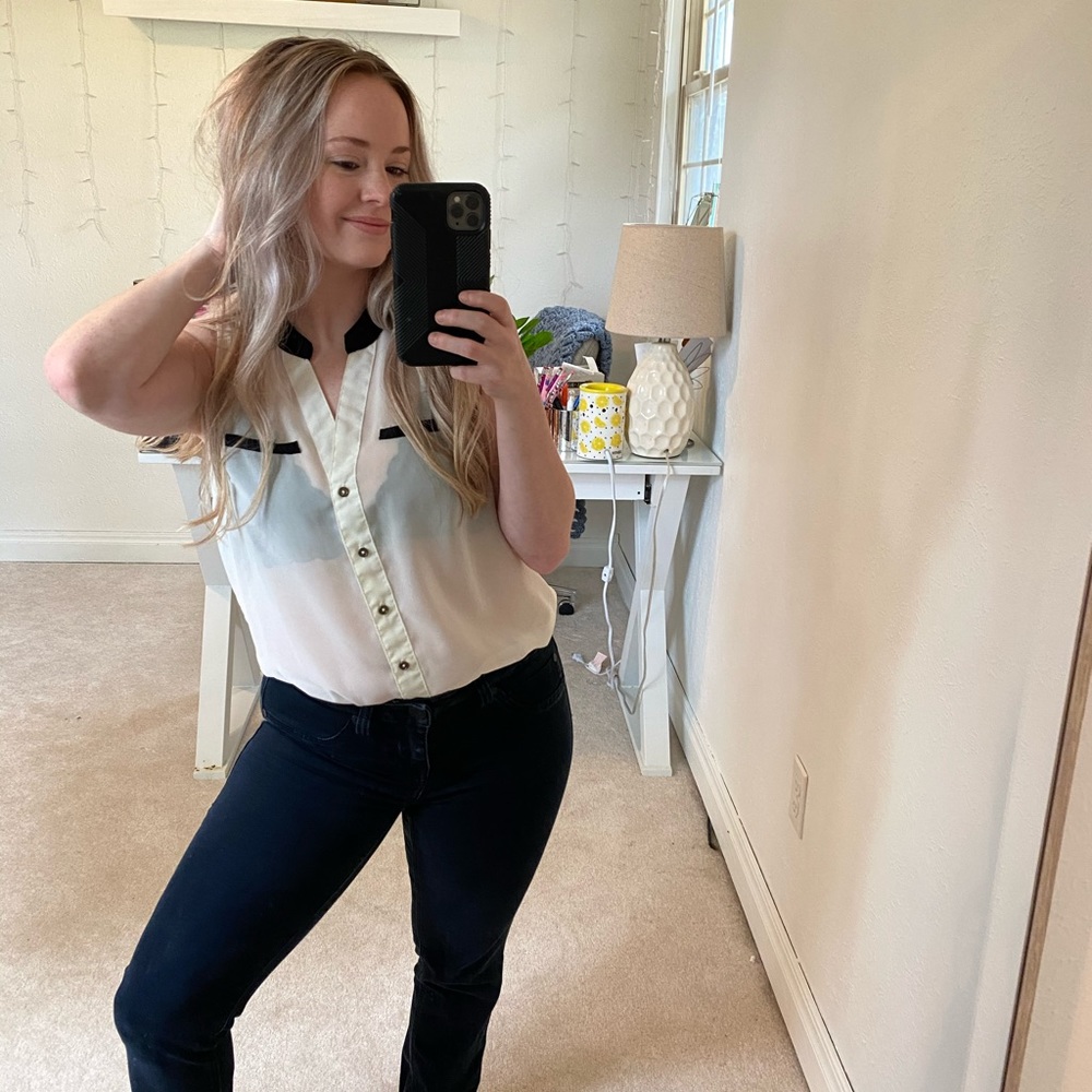 Cream blouse